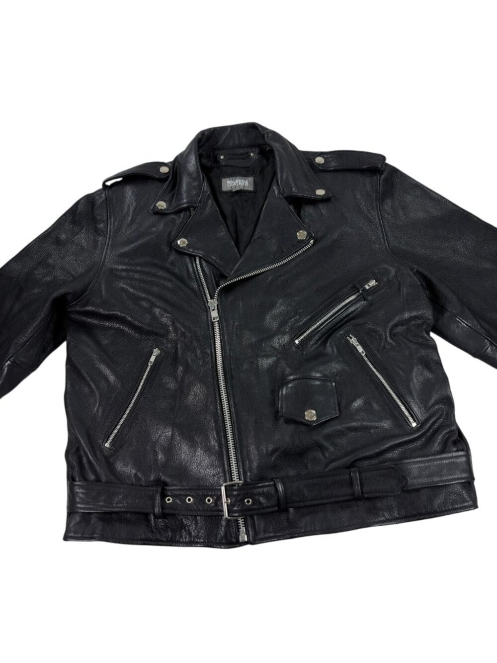 Vintage 90's Wilsons Double Rider Motorcycle Jacket Mens Size 2XL Black Leather